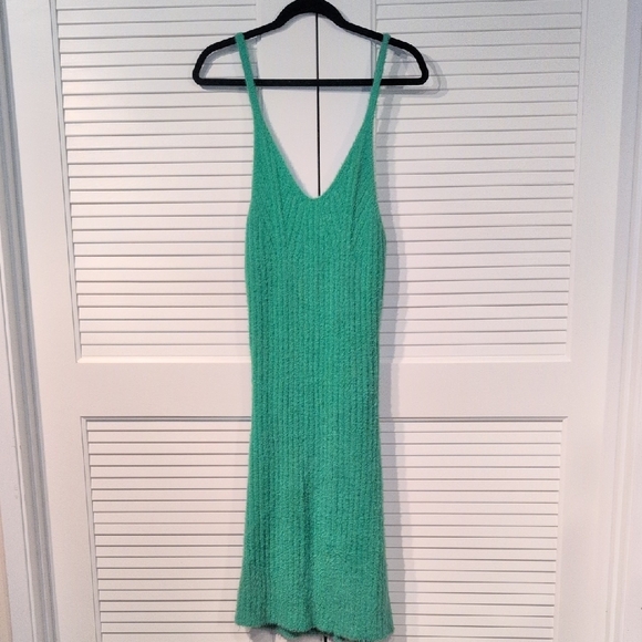Freshman 1996 Green Knit Sweater Dress And Cardigan Set Size L - Picture 3 of 8